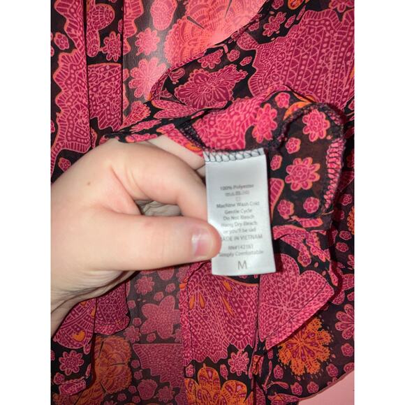 Lularoe floral with butterflies sheer kimono beach cover size medium - Picture 4 of 5